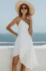A Line One Shoulder Lace White Graduation Dress sold by Zapaka