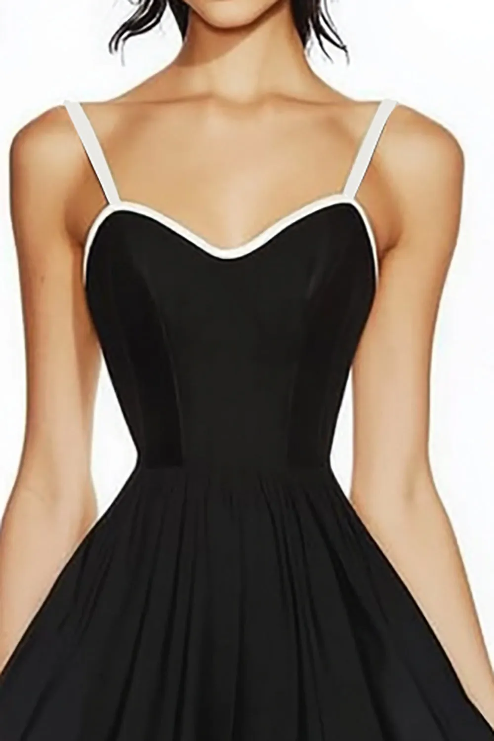 A Line Sleeveless Simple Little Black Dress sold by Zapaka product image thumbnail 2