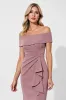 Vintage Mauve Mermaid Satin Long Mother of the Bride Dress with Sash sold by Zapaka