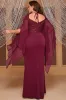 Sparkly Black Mermaid Long Mother of the Bride Dresswith Slit sold by Zapaka