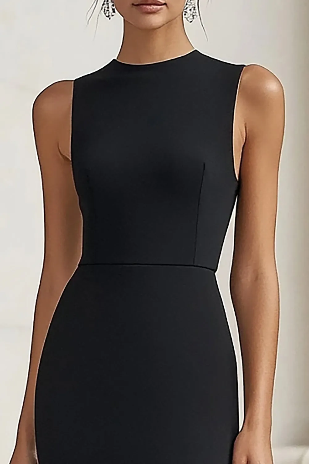 Black Sheath Formal Dress with Slit sold by Zapaka product image thumbnail 2