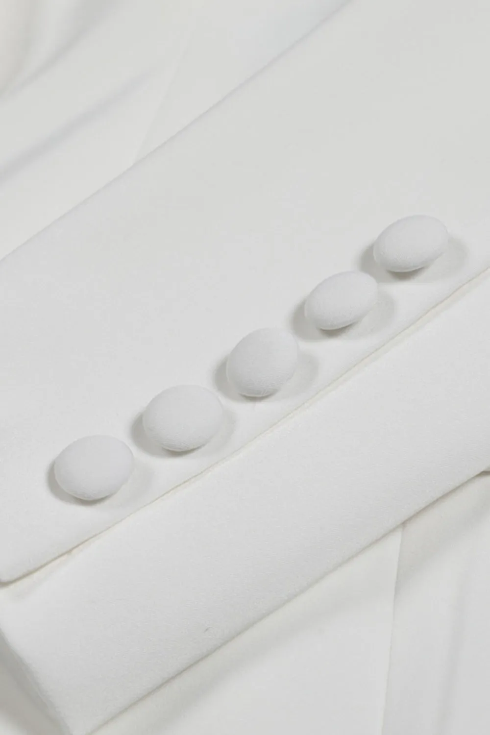 White Peak Lapel Single Breasted Women Prom Blazer with Sequins sold by Zapaka product image thumbnail 4