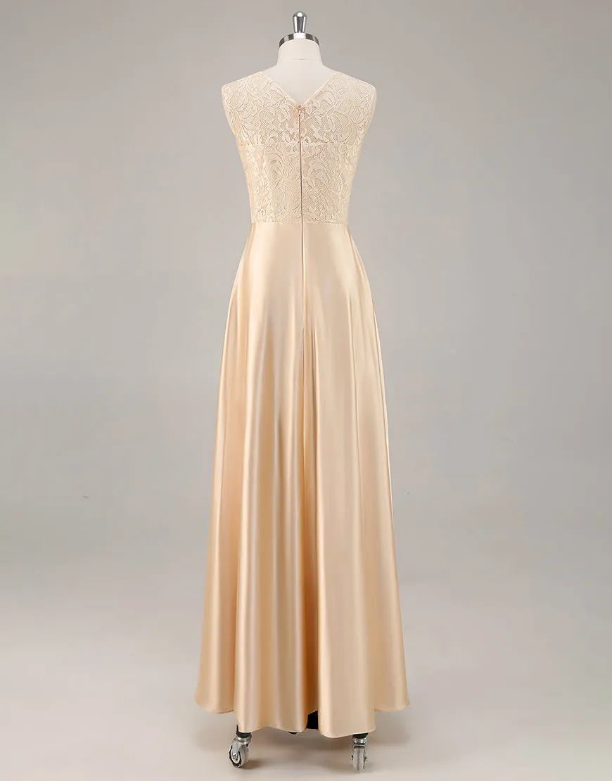 Long Sleeve Champagne A Line Two Piece Mother Of The Bride Dress sold by Zapaka product image thumbnail 5