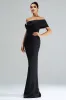 Off The Shoulder Mermaid Black Wedding Guest Dress sold by Zapaka