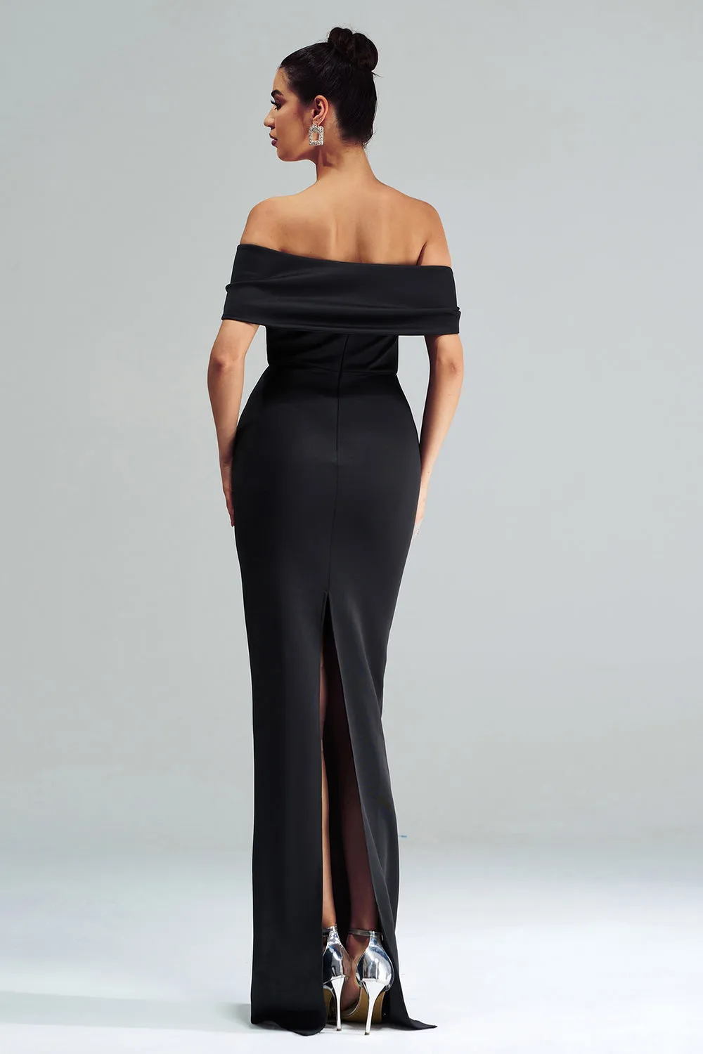 Off The Shoulder Mermaid Black Wedding Guest Dress sold by Zapaka product image thumbnail 2