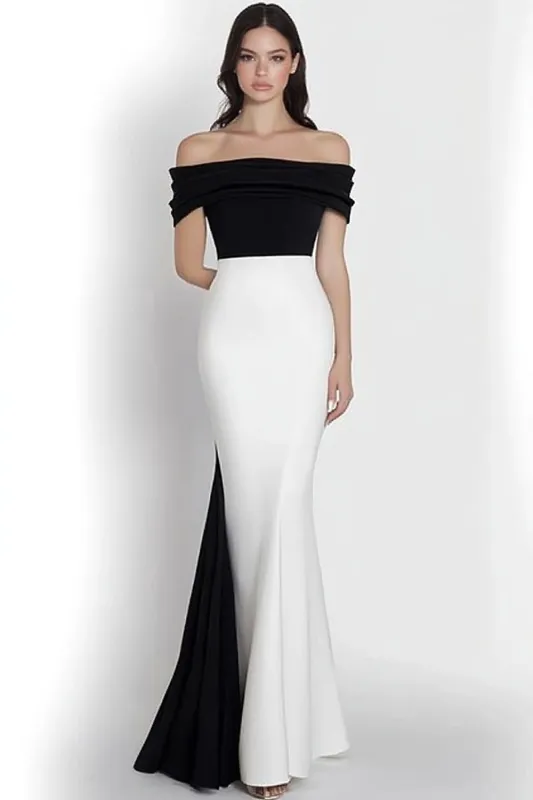 White Mermaid Off The Shoulder Formal Dress sold by Zapaka