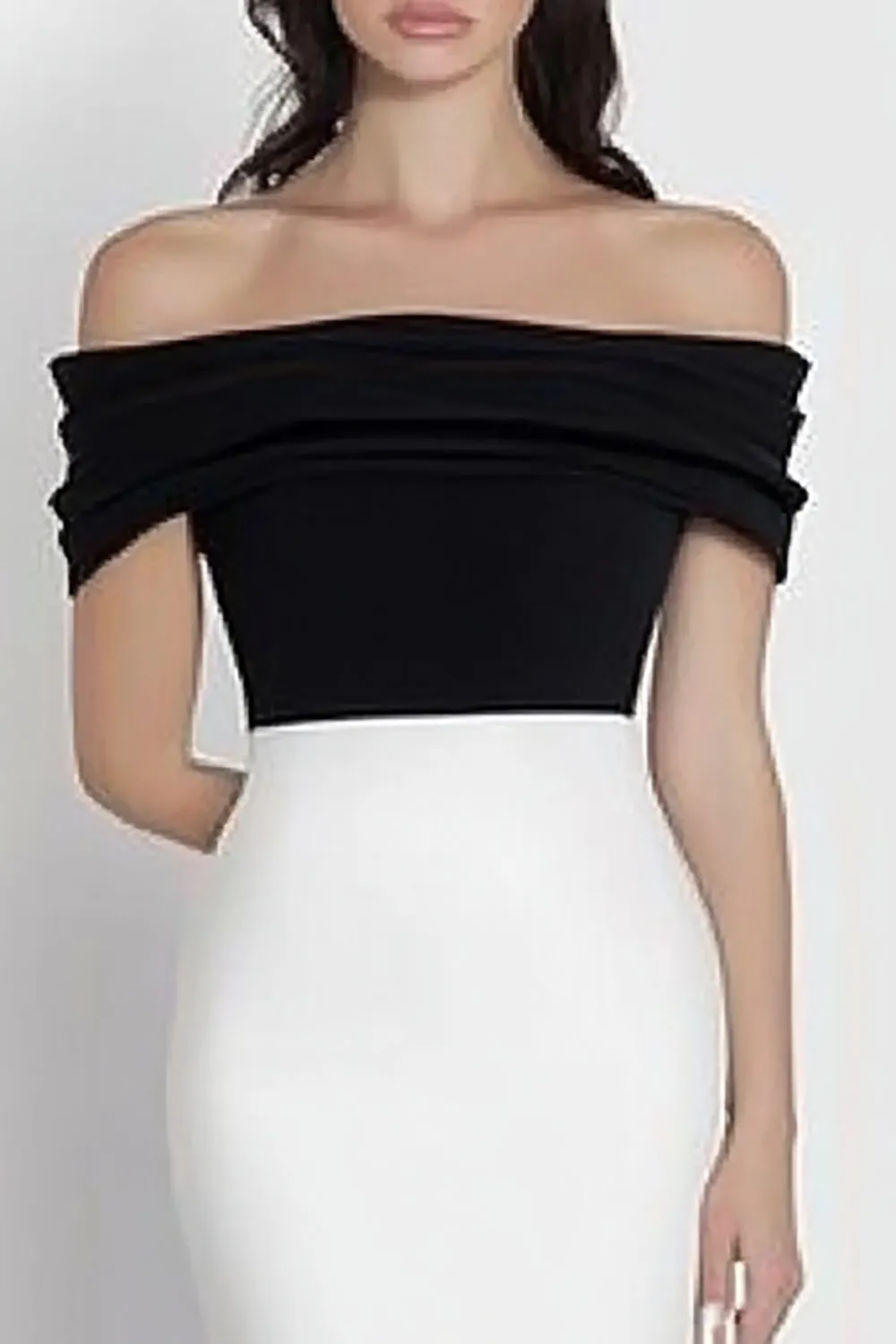 White Mermaid Off The Shoulder Formal Dress sold by Zapaka product image thumbnail 2