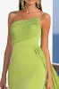 One Shoulder Mermaid Green Formal Dress with Sash sold by Zapaka