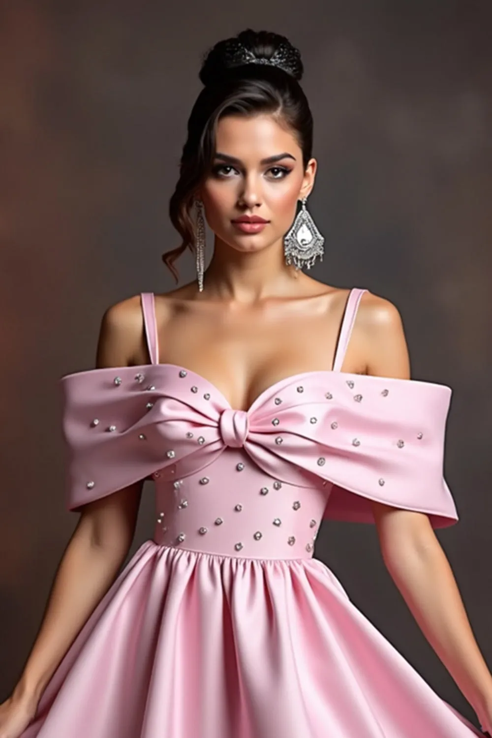Pink Cold Shoulder Beaded Homecoming Dress sold by Zapaka product image thumbnail 2