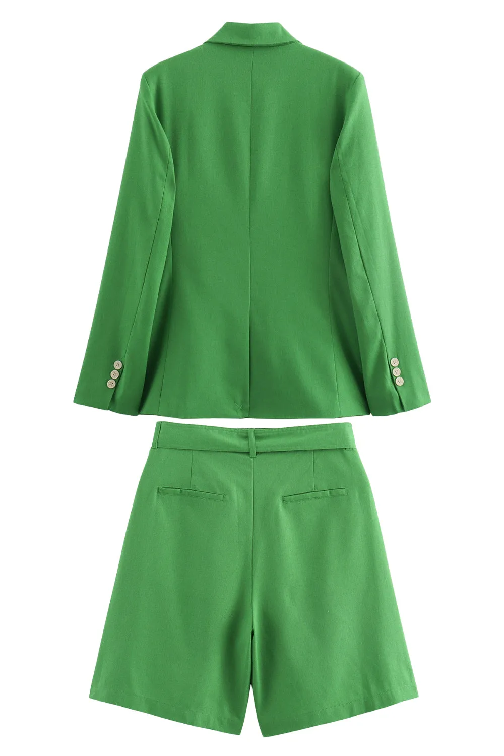 Green 2 Piece Peak Lapel Double Breasted Women Prom Suits sold by Zapaka product image thumbnail 2