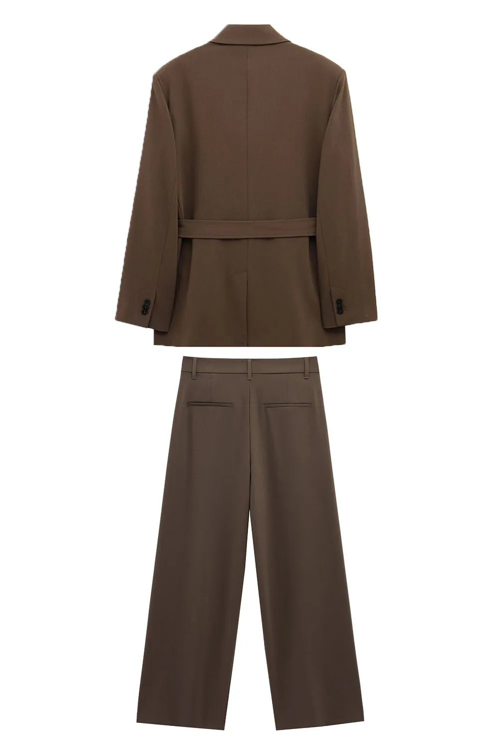 Coffee 2 Piece Notched Lapel Women Prom Suits with Belts sold by Zapaka product image thumbnail 2