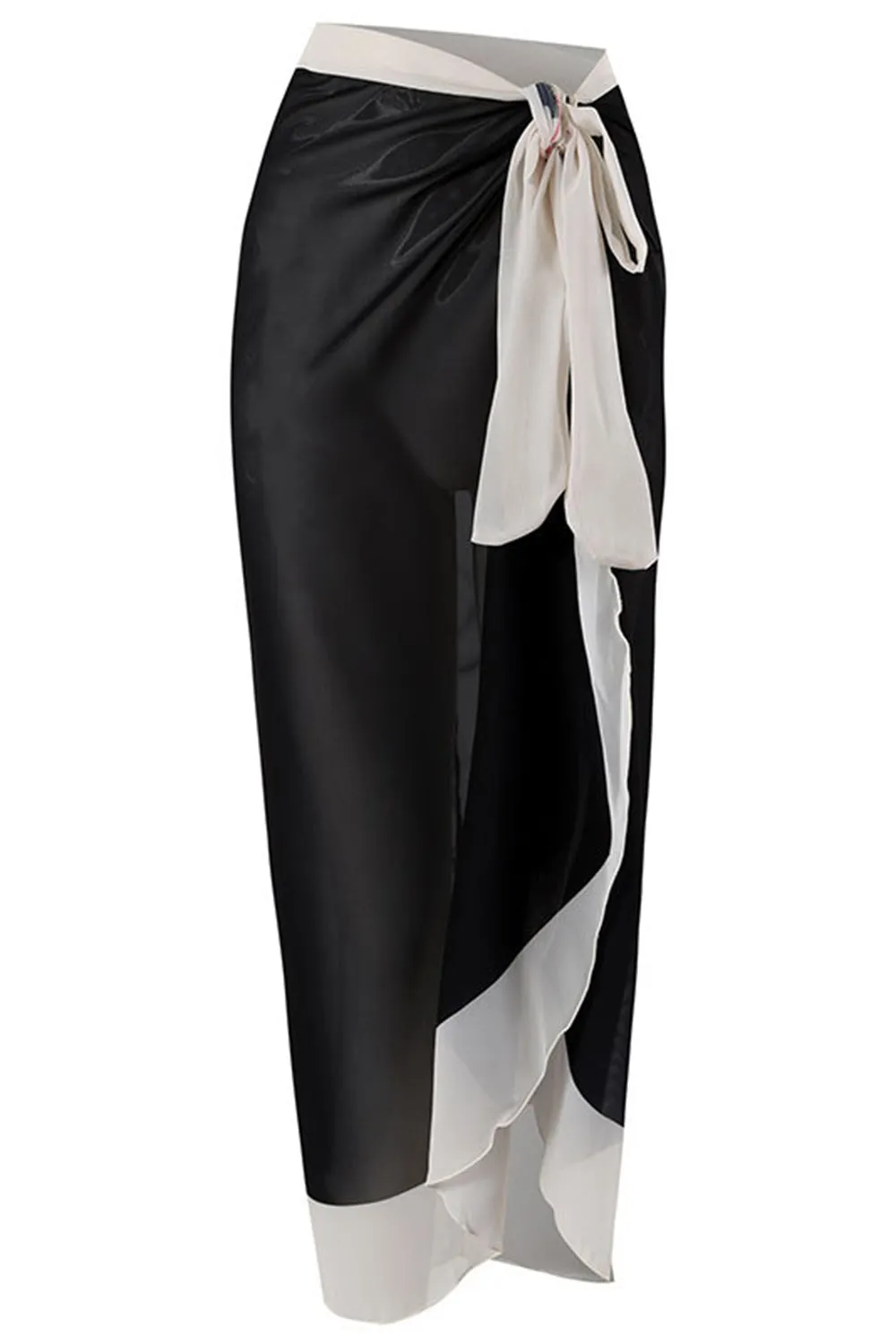 Black White One Piece V Neck Beach Swimwear with 3D Flowers sold by Zapaka product image thumbnail 4