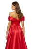 Red A Line Off The Shoulder Long Prom Dress sold by Zapaka