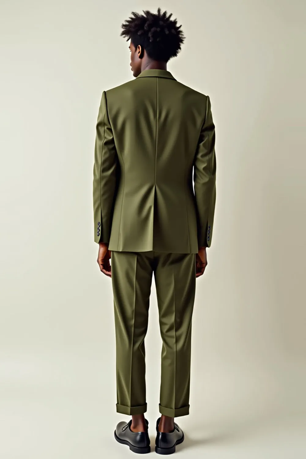 Dark Green Notched Lapel 2 Piece Homecoming Suits sold by Zapaka product image thumbnail 2