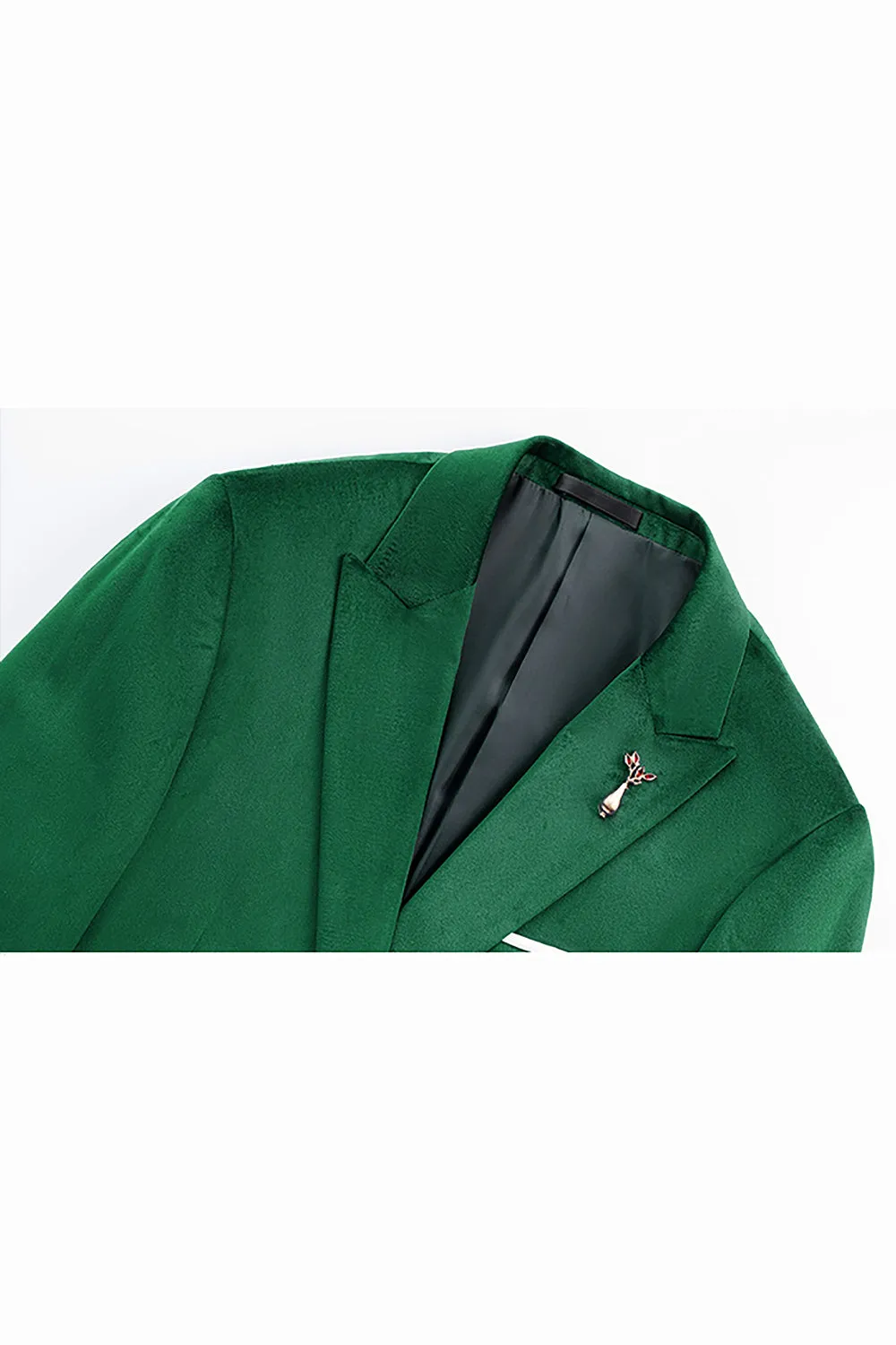 Green Peak Lapel Slim Fit One Button Men's Blazer sold by Zapaka product image thumbnail 3