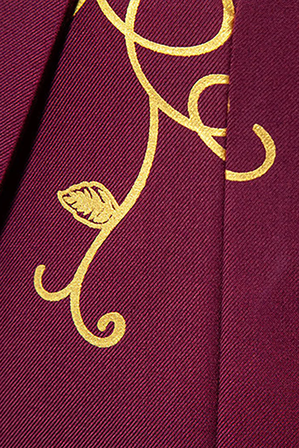 Burgundy Flower Print One Button Notched Lapel Men's Blazer sold by Zapaka product image thumbnail 4