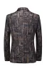 Dark Coffee Slim Fit Notched Lapel Men's Blazer sold by Zapaka