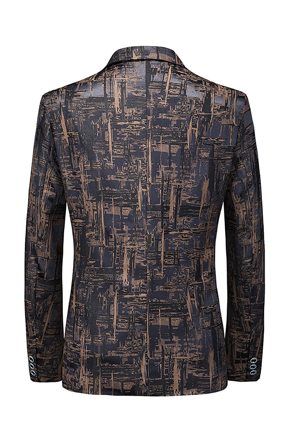 Dark Coffee Slim Fit Notched Lapel Men's Blazer sold by Zapaka product image thumbnail 2