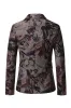 Men's Dark Coffee Notched Lapel Blazer with with Pockets sold by Zapaka