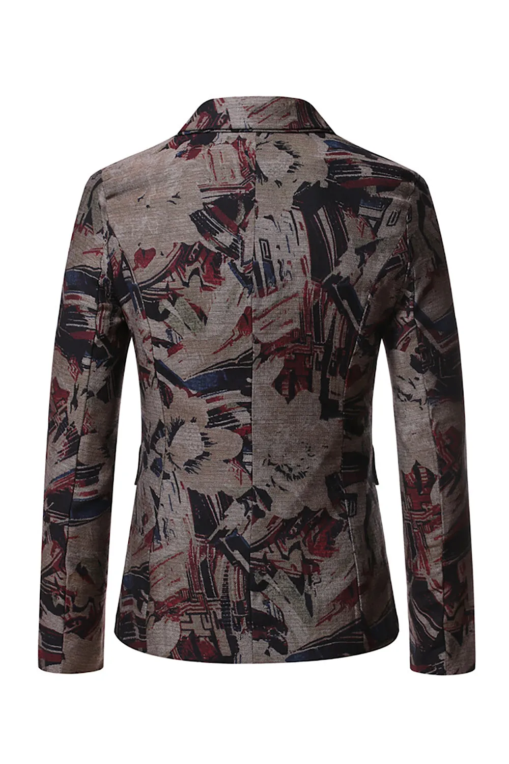 Men's Dark Coffee Notched Lapel Blazer with with Pockets sold by Zapaka product image thumbnail 2