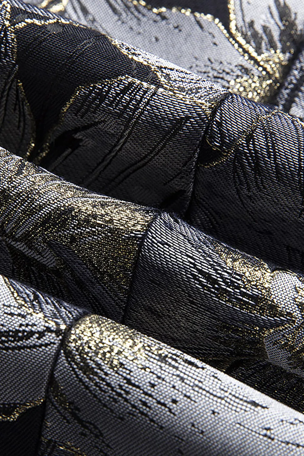 Men's Jacquard Black Notched Lapel One Button Party Blazer sold by Zapaka product image thumbnail 3