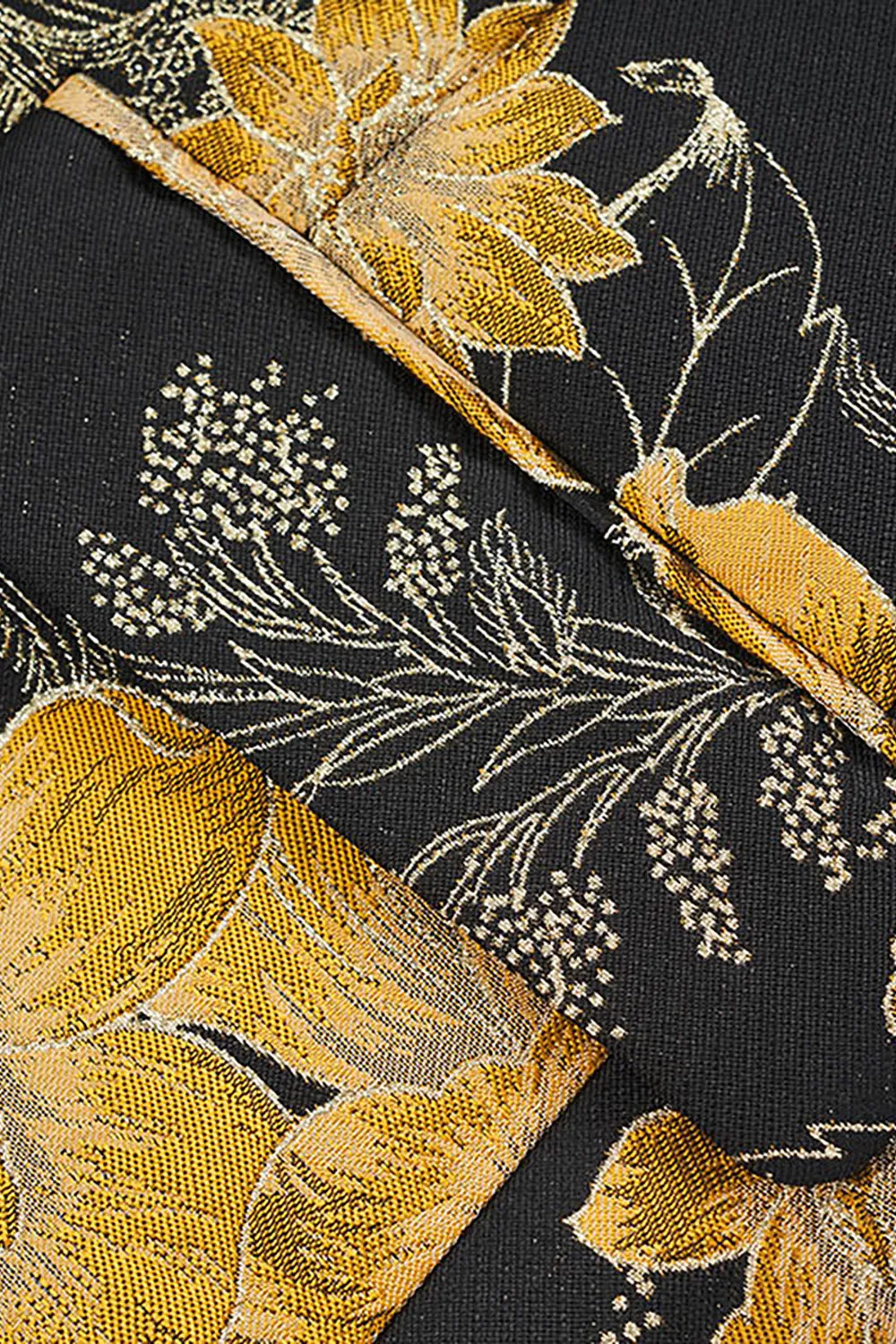 Printed Flower Black Notched Lapel Men's Prom Blazer sold by Zapaka product image thumbnail 3