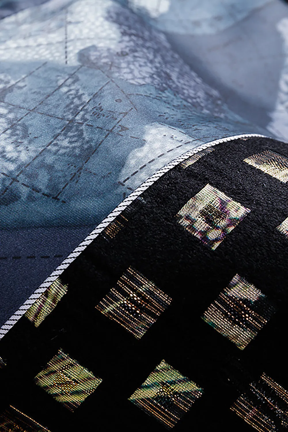 Sparkly Plaid Notched Lapel One Button Men's Blazer sold by Zapaka product image thumbnail 3