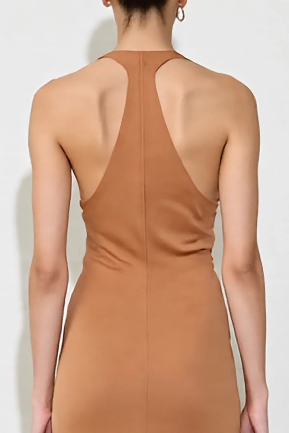 Orange Sheath V Neck Long Wedding Guest Dress sold by Zapaka product image thumbnail 4