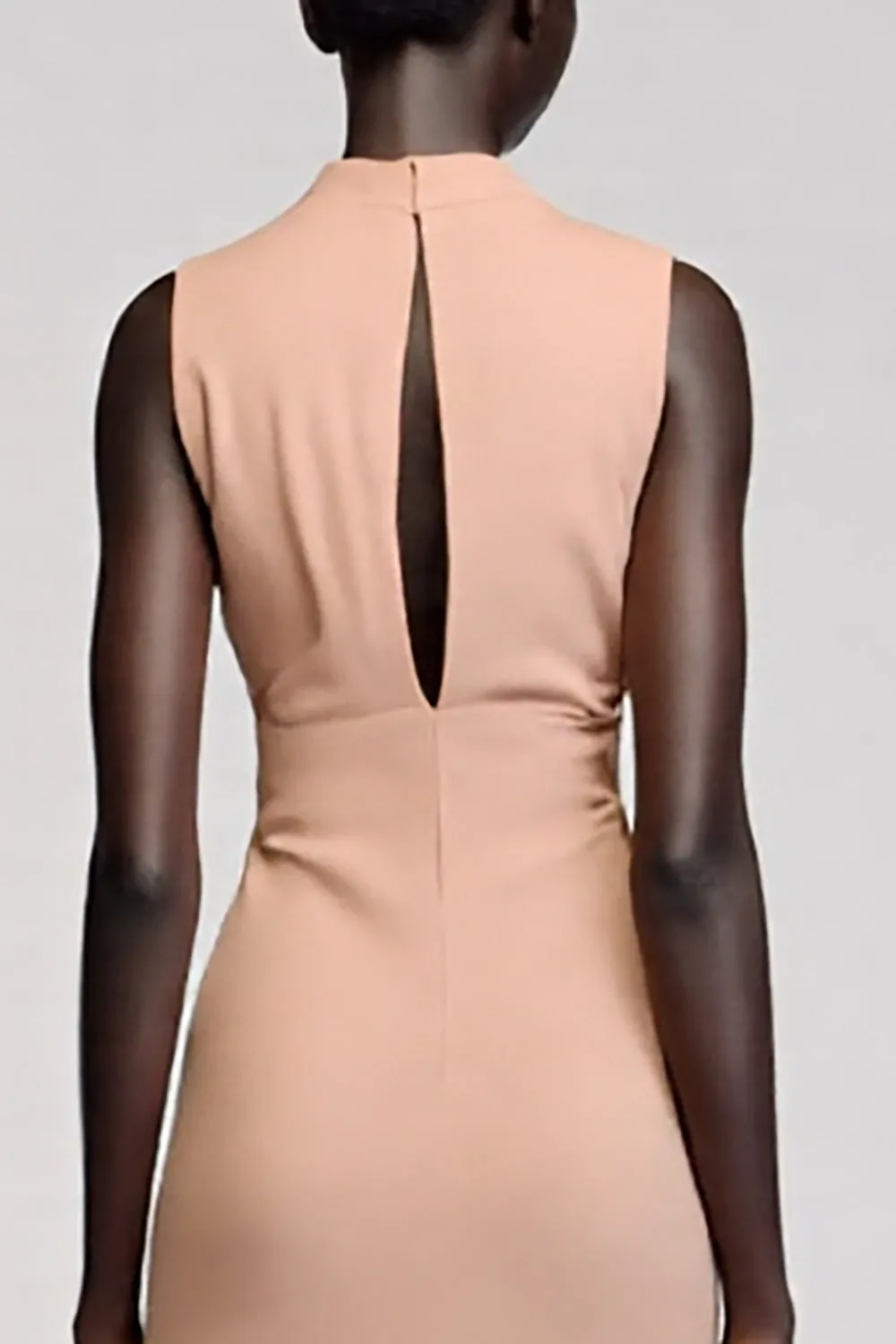 Mermaid Round Neck Asymmetrical Champagne Wedding Guest Dress sold by Zapaka product image thumbnail 3