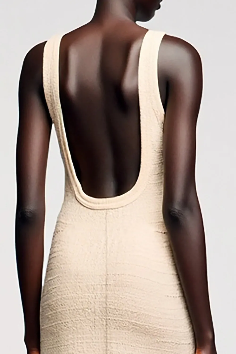 Simple A Line Apricot Midi Wedding Guest Dress sold by Zapaka product image thumbnail 4