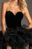 Black Tulle A Line Strapless Hoemcoming Dress sold by Zapaka