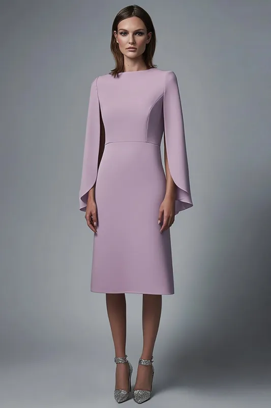 Wisteria Sheath Bateau Neck Midi Work Dress sold by Zapaka