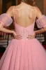 Cold Shoulder Pink A Line Homecoming Dress sold by Zapaka