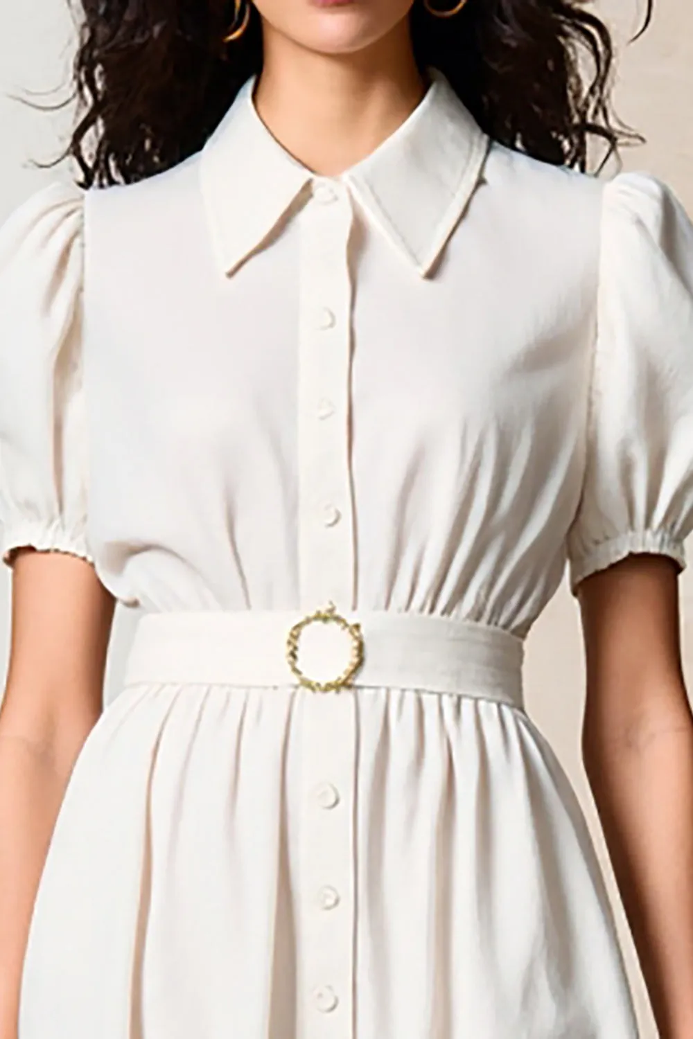 White Chiffon A Line Wedding Guest Dress sold by Zapaka product image thumbnail 3