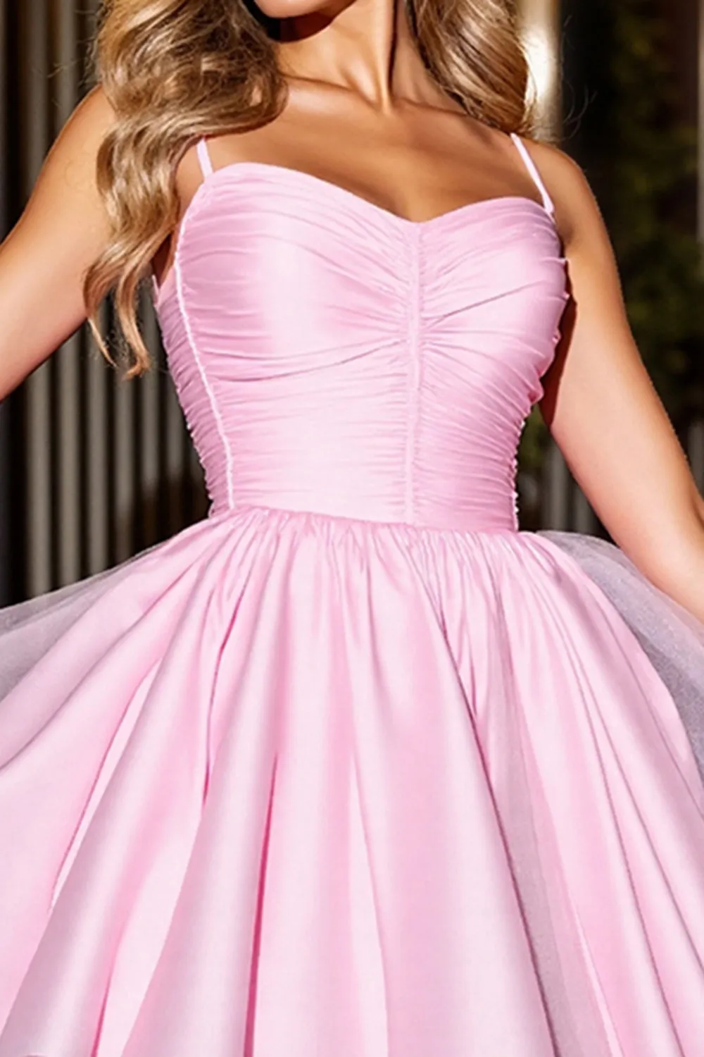 A Line Pink Ruched Homecoming Dress sold by Zapaka product image thumbnail 3