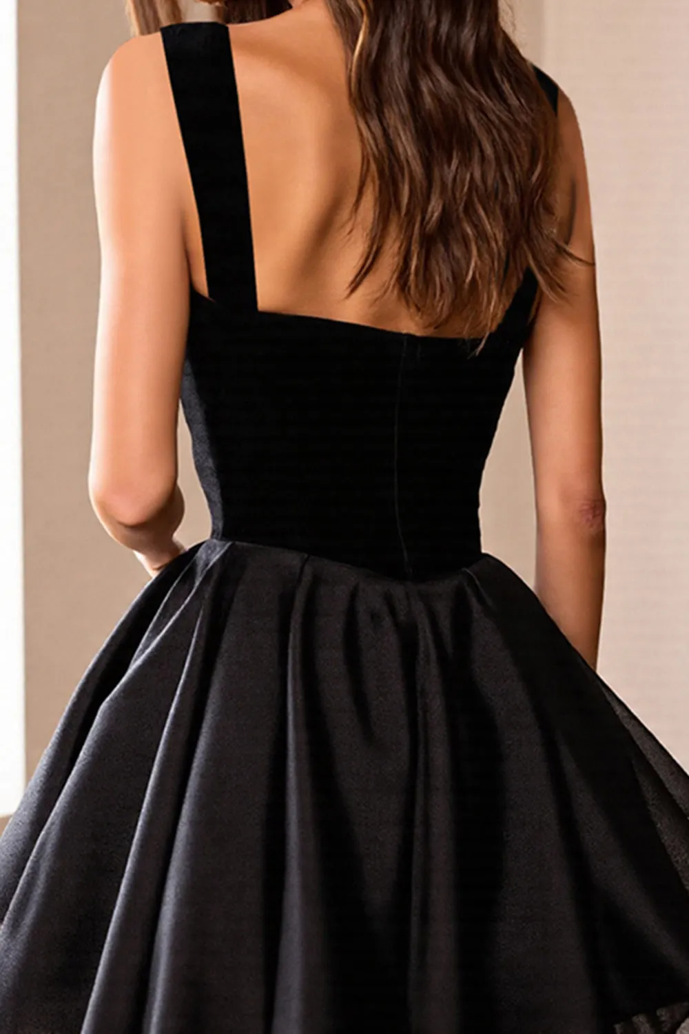 Black A Line Mini Homecoming Dress sold by Zapaka product image thumbnail 4
