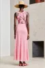 Pink Round Neck Sheath Wedding Guest Dress with Lace sold by Zapaka