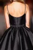 Black Satin Corset Spaghetti Straps A Line Short Homecoming Dress sold by Zapaka