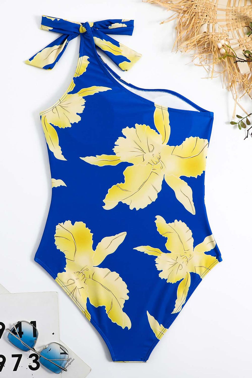 One Shoulder Green Printed High Wait Bikini Wear sold by Zapaka product image thumbnail 9