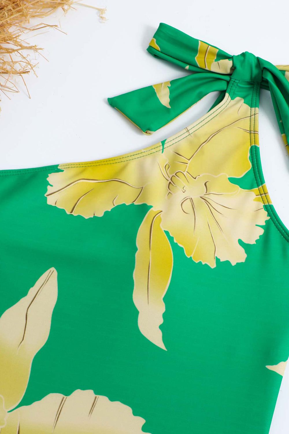 One Shoulder Green Printed High Wait Bikini Wear sold by Zapaka product image thumbnail 5