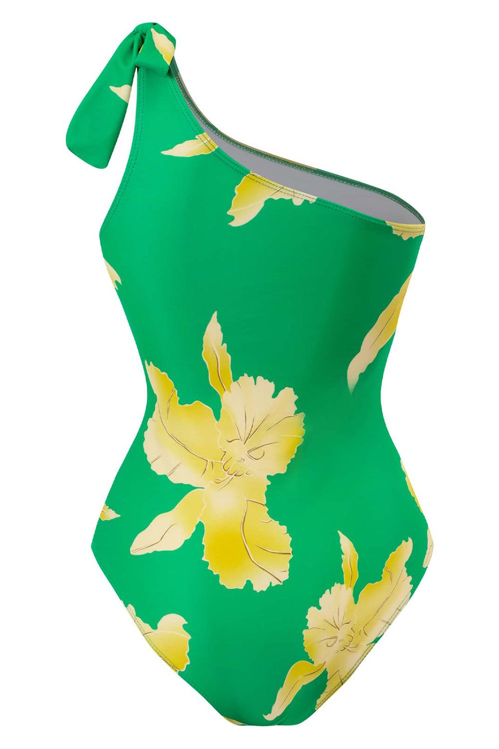 One Shoulder Green Printed High Wait Bikini Wear sold by Zapaka product image thumbnail 2