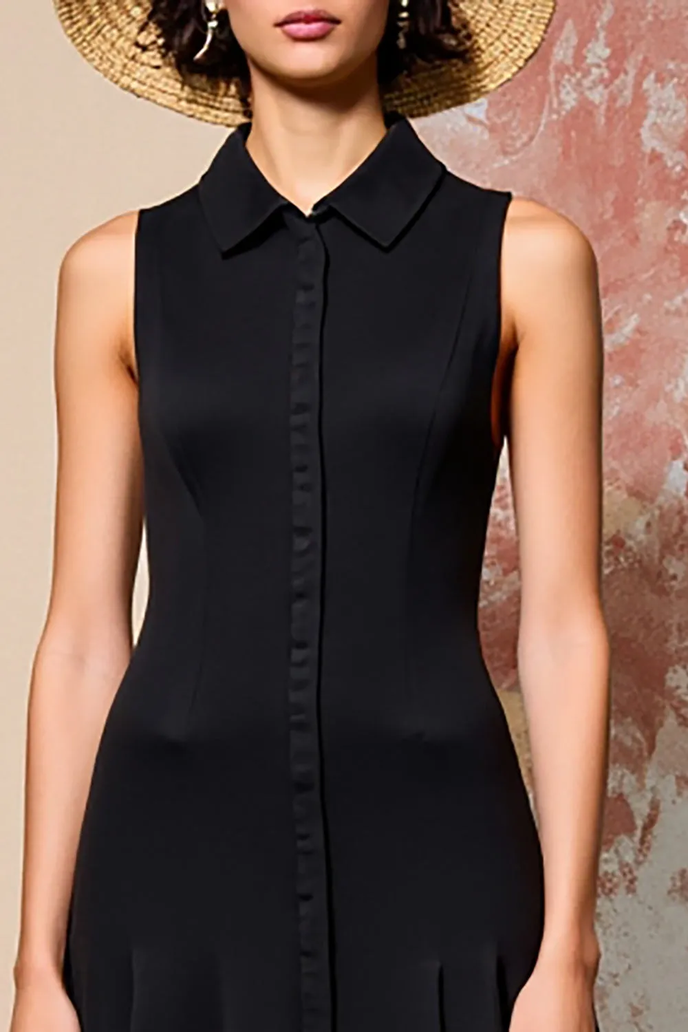 Black Keyhole A Line Simple Wedding Guest Dress sold by Zapaka product image thumbnail 3