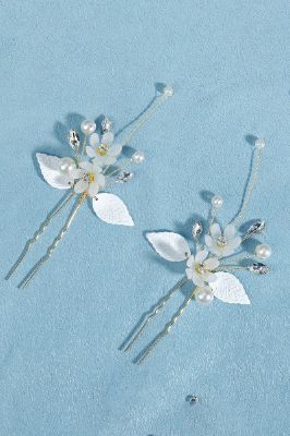 Handmade Rhinestones Pearl Flower Bridal Hair Accessories sold by Zapaka
