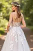 A Line Corset Ivory Appliqued Wedding Dress sold by Zapaka