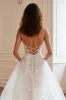 Ivory A Line Spaghetti Straps Corset Wedding Dress sold by Zapaka