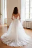 Ivory A Line Spaghetti Straps Corset Wedding Dress sold by Zapaka