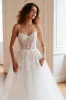 Ivory A Line Spaghetti Straps Corset Wedding Dress sold by Zapaka