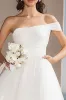 Ivory One Shoulder Organza A Line Asymmetrical Rehearsal Dinner Dress sold by Zapaka