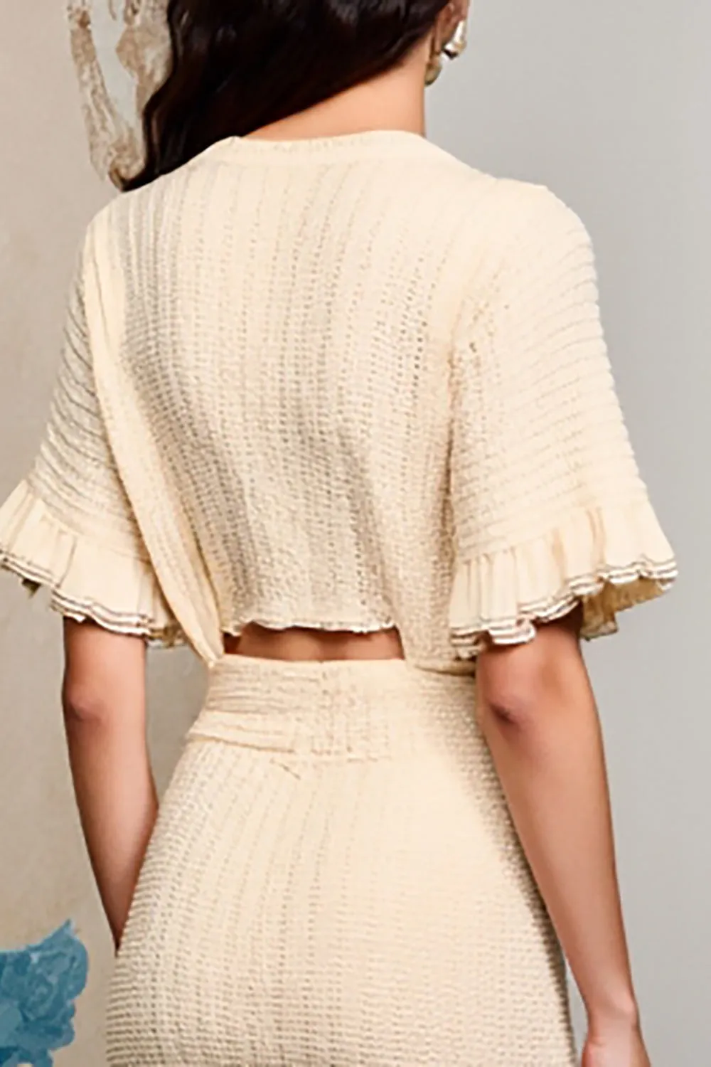 Apricot Mermaid Ruched Wedding Guest Dress sold by Zapaka product image thumbnail 4