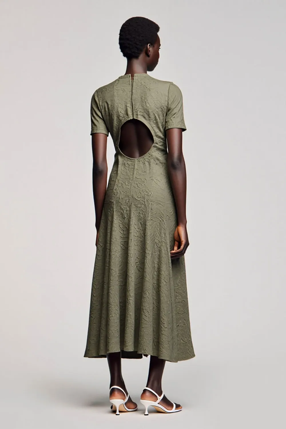 Olive A Line Cut Out Wedding Guest Dress sold by Zapaka product image thumbnail 2
